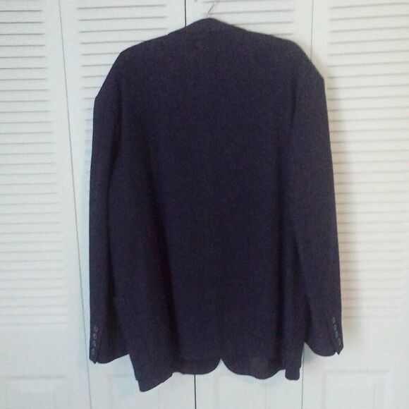 7 COLLECTION 46L NAVY 100% WOOL FULLY LINED 2-BUTTON SINGLE BREASTED JACKET SUIT - Picture 2 of 11